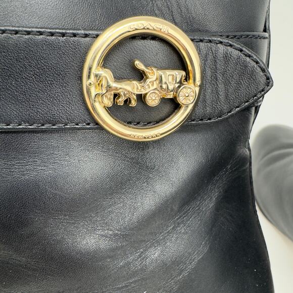 Coach Black Leather Tania Bootie 9.5 - Picture 11 of 14